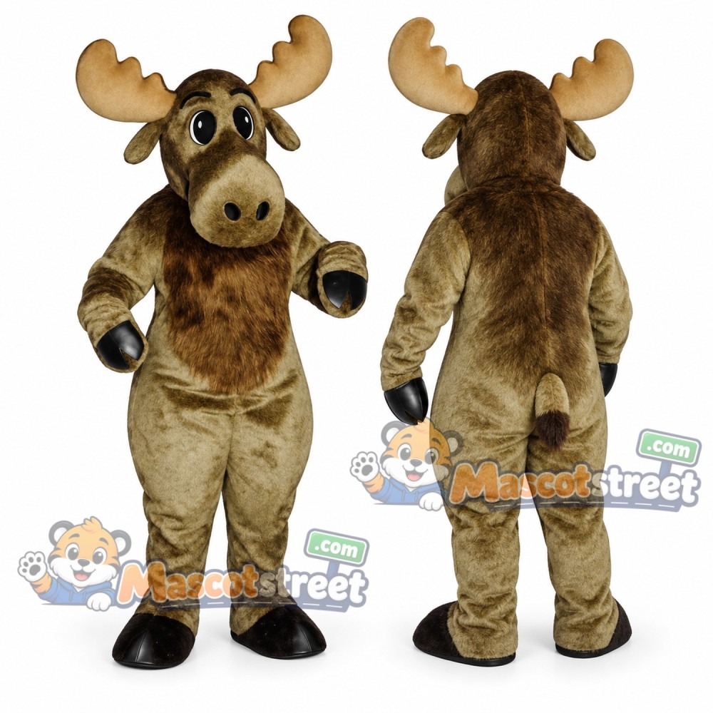 Brown Moose Mascot Costume Brown Moose Mascot Costume