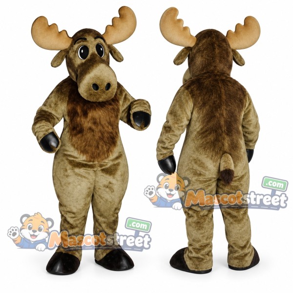 Brown Moose Mascot Costume