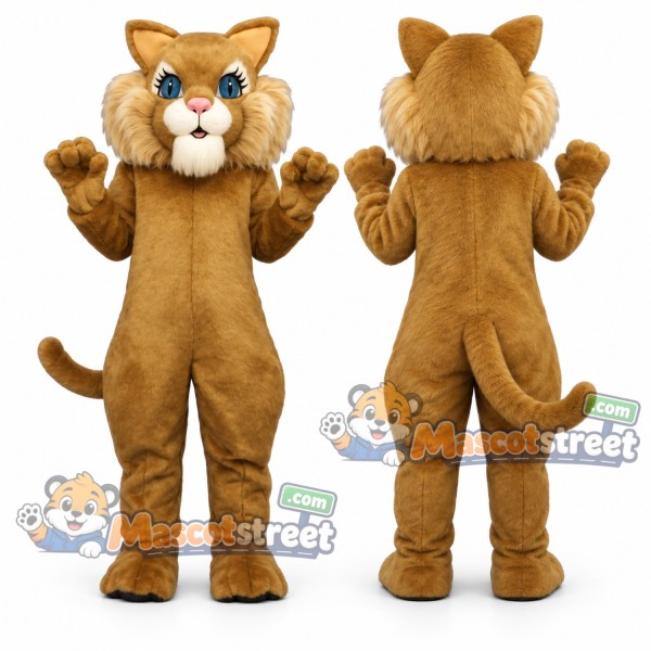 Tan Cat Mascot Costume