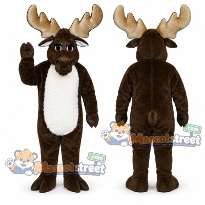 Brown Moose Mascot Costume Brown Moose Mascot Costume