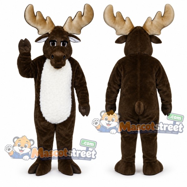 Brown Moose Mascot Costume