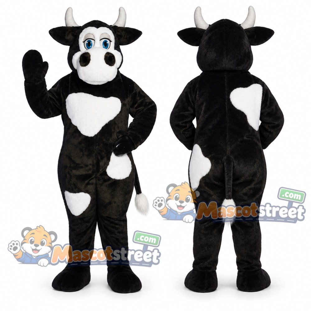 Black and White Cow Mascot Costume Black and White Cow Mascot Costume