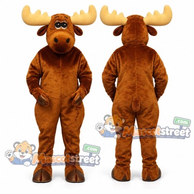 Orange Moose Mascot Costume Orange Moose Mascot Costume