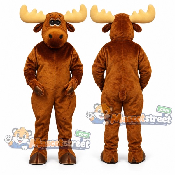 Orange Moose Mascot Costume