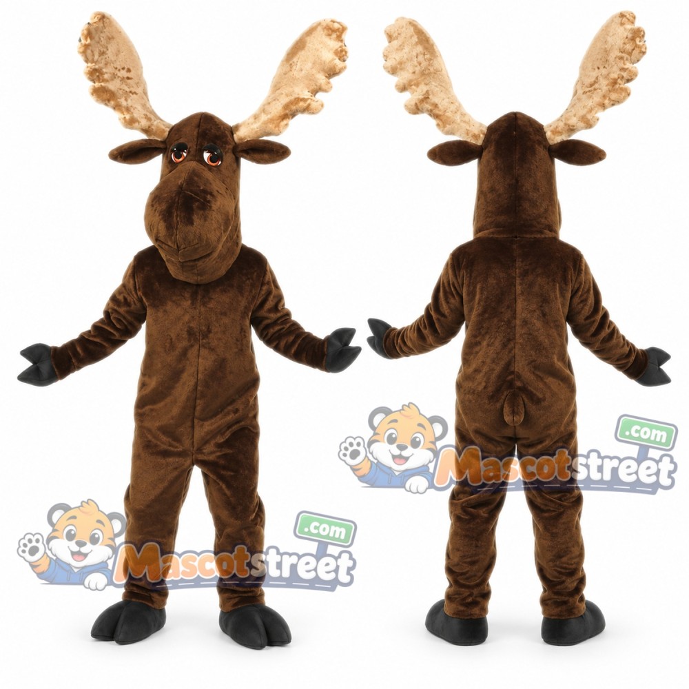 Brown Moose Mascot Costume Brown Moose Mascot Costume
