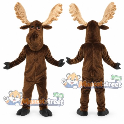 Brown Moose Mascot Costume Brown Moose Mascot Costume