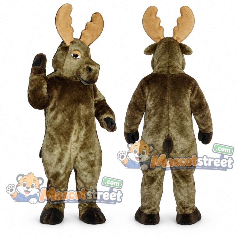 Brown Moose Mascot Costume Brown Moose Mascot Costume