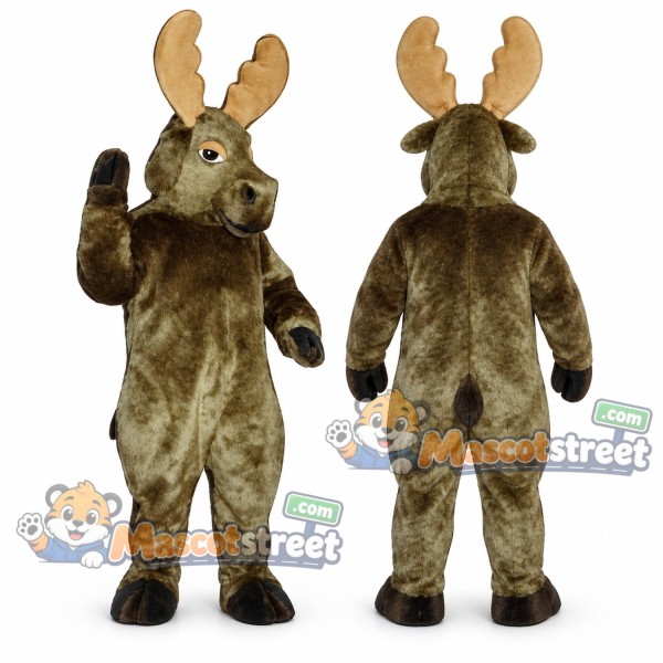 Brown Moose Mascot Costume