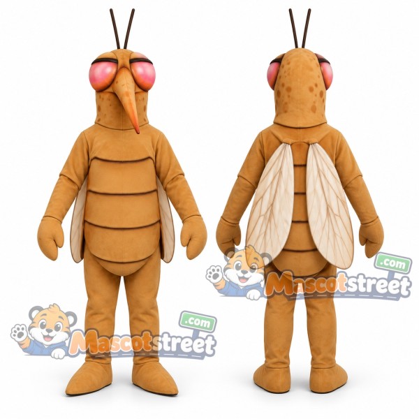 Tan Mosquito Mascot Costume