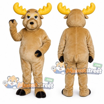 Tan Moose Mascot Costume Tan Moose Mascot Costume