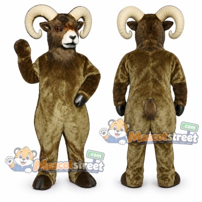 Brown Ram Mascot Costume Brown Ram Mascot Costume