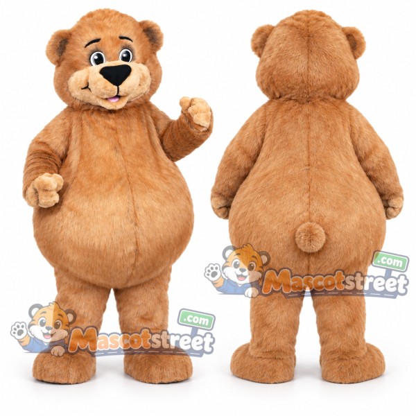 Tan Bear Mascot Costume