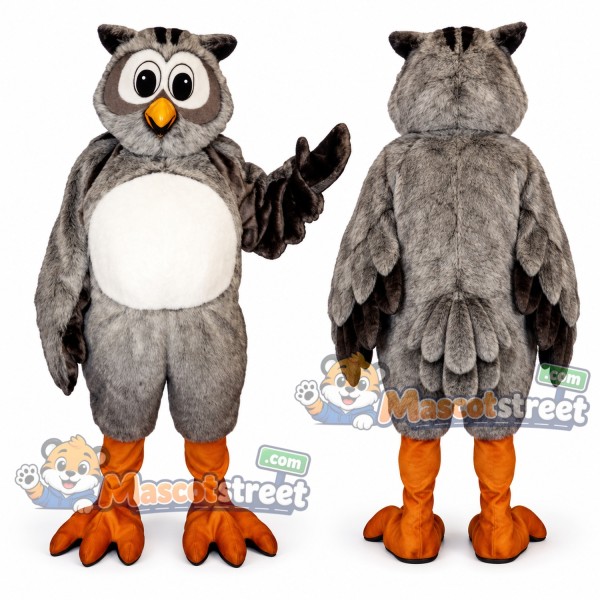 Gray Owl Mascot Costume