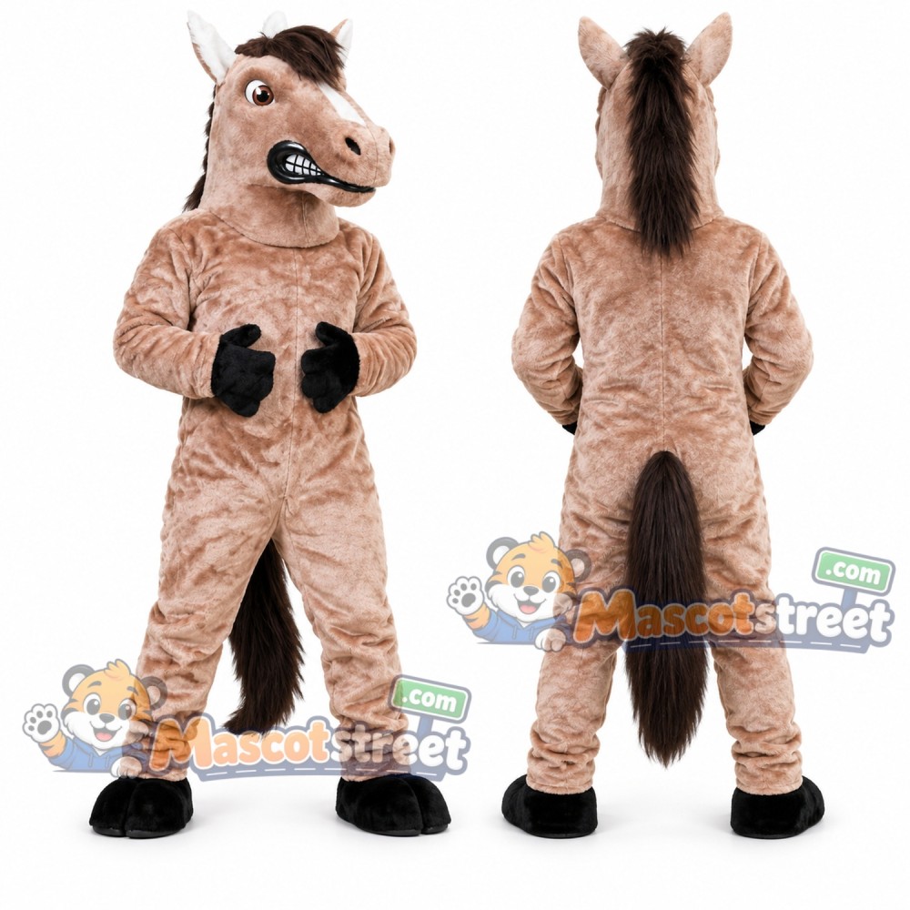 Pink Horse Mascot Costume Pink Horse Mascot Costume