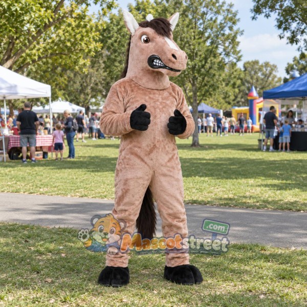 Pink Horse Mascot Costume