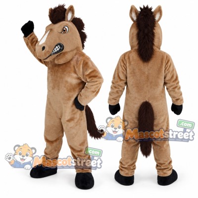 Tan Horse Mascot Costume