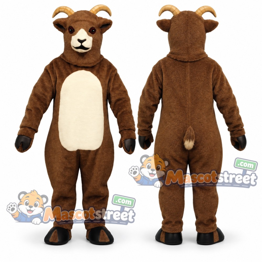 Brown Goat Mascot Costume