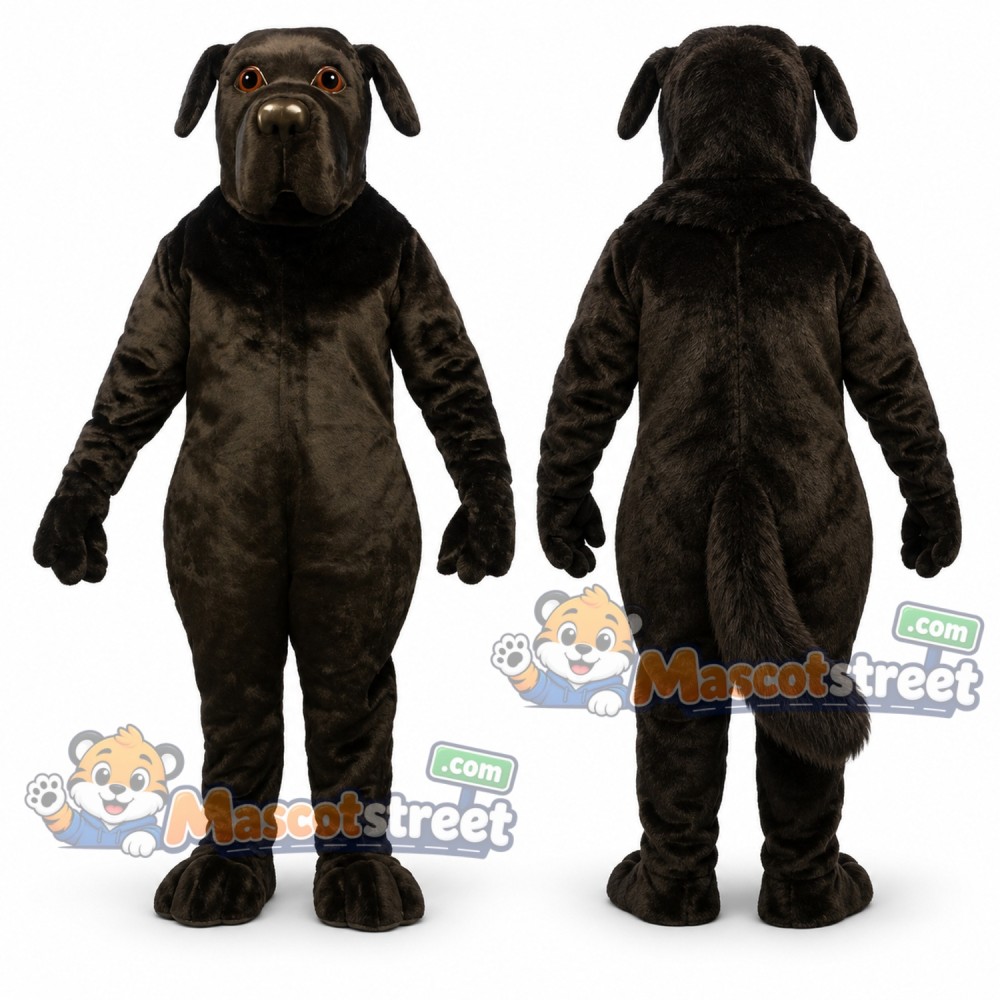 Black Newfoundland Dog Mascot Costume