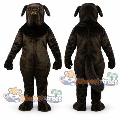 Black Newfoundland Dog Mascot Costume