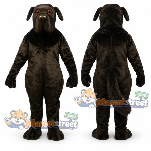 Black Newfoundland Dog Mascot Costume