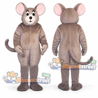 Gray Mouse Mascot Costume Gray Mouse Mascot Costume