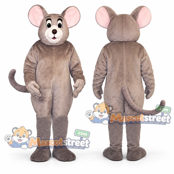 Gray Mouse Mascot Costume