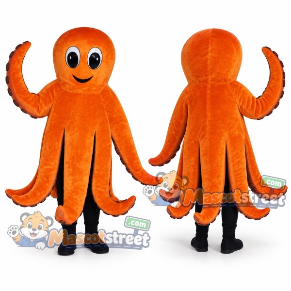Orange Octopus Mascot Costume