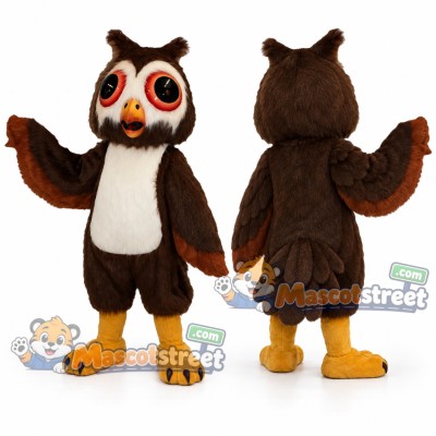 Brown Owl Mascot Costume Brown Owl Mascot Costume