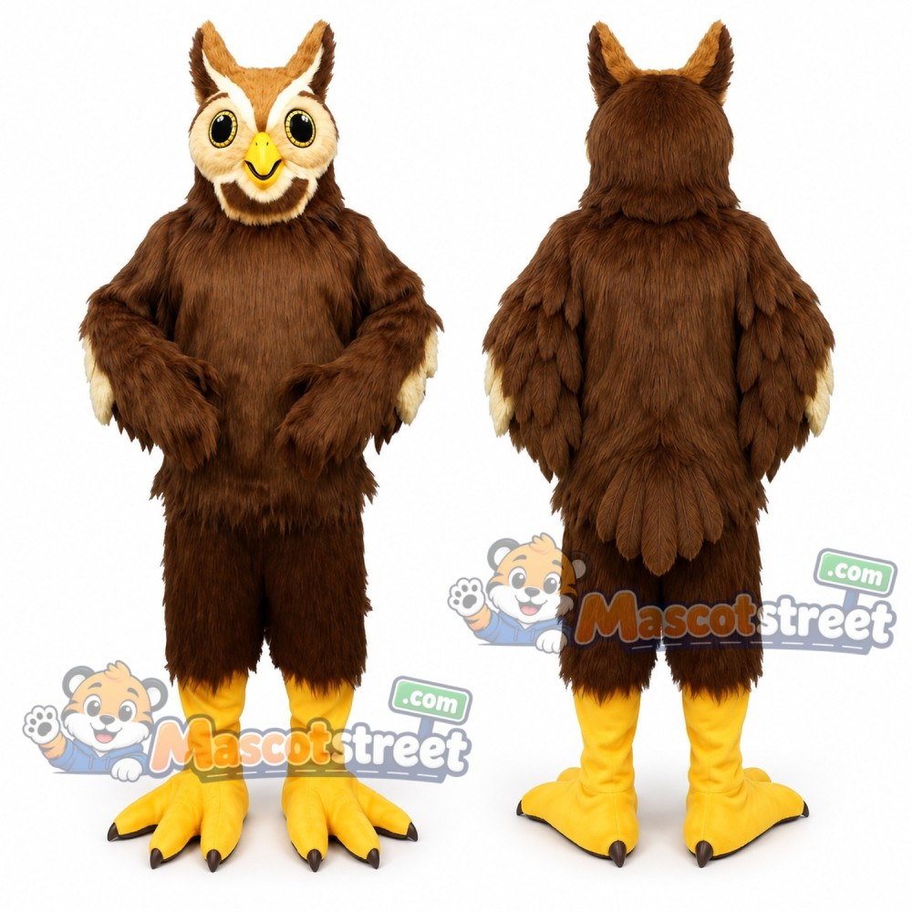 Brown Owl Mascot Costume Brown Owl Mascot Costume