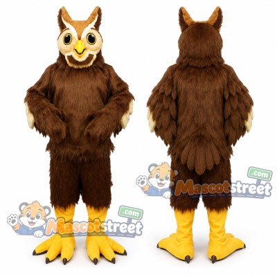 Brown Owl Mascot Costume Brown Owl Mascot Costume