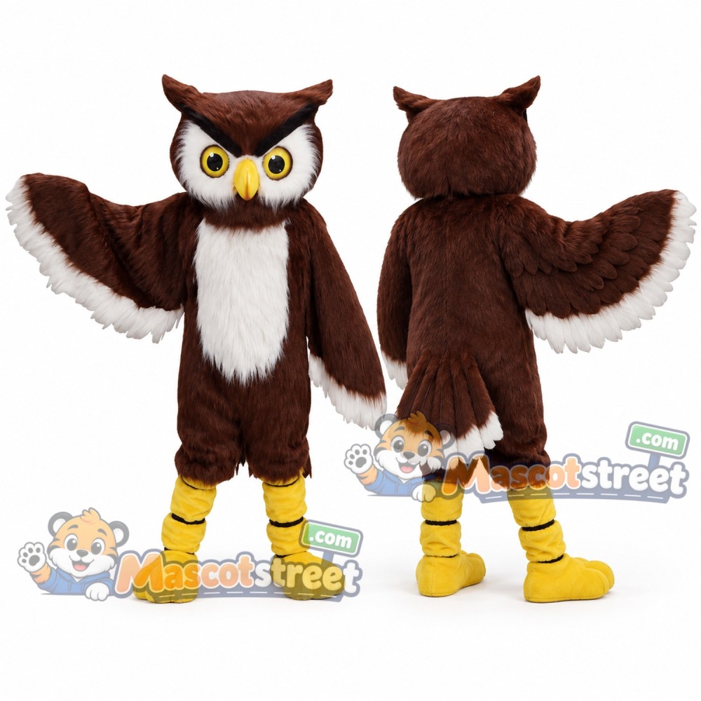 Brown Owl Mascot Costume Brown Owl Mascot Costume