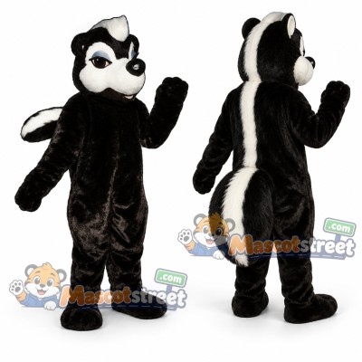 Black and White Skunk Mascot Costume Black and White Skunk Mascot Costume