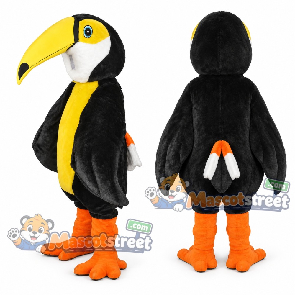 Black Toucan Mascot Costume