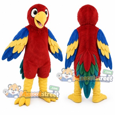 Red Parrot Mascot Costume