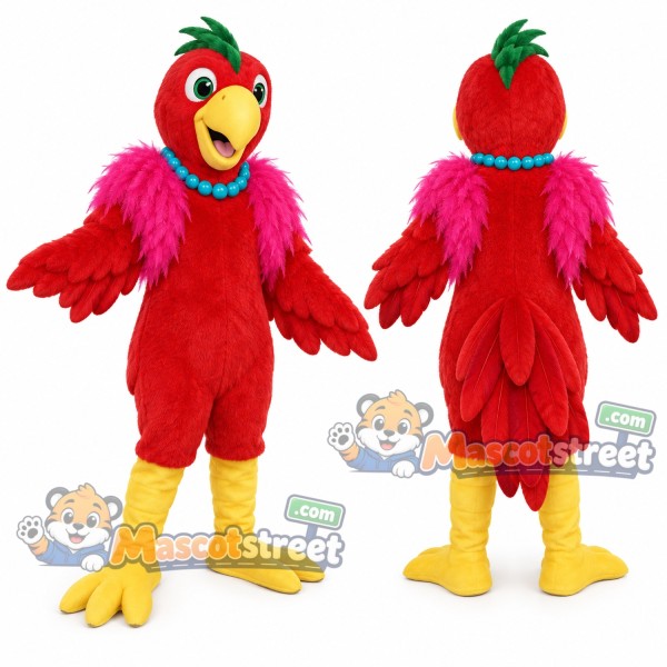 Red Parrot Mascot Costume
