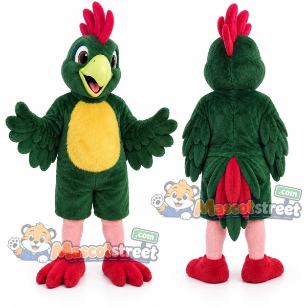 Green Parrot Mascot Costume