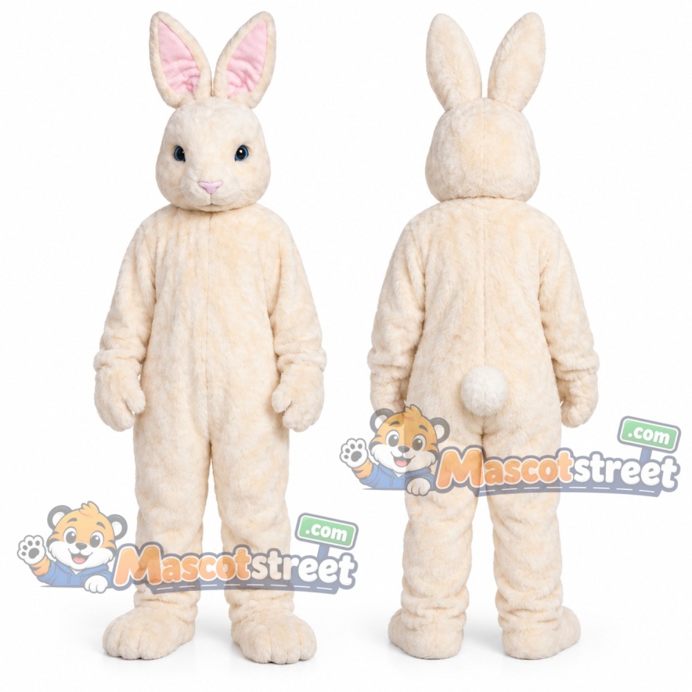 Cream Rabbit Mascot Costume