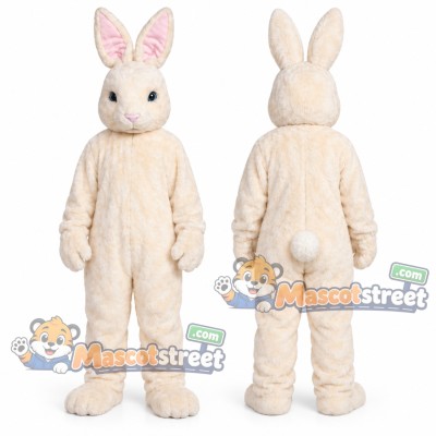 Cream Rabbit Mascot Costume