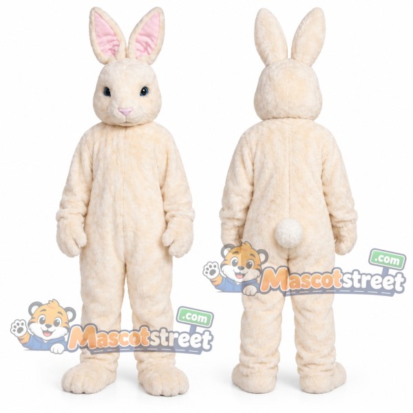 Cream Rabbit Mascot Costume