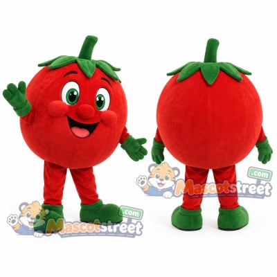 Red Tomato Mascot Costume Red Tomato Mascot Costume