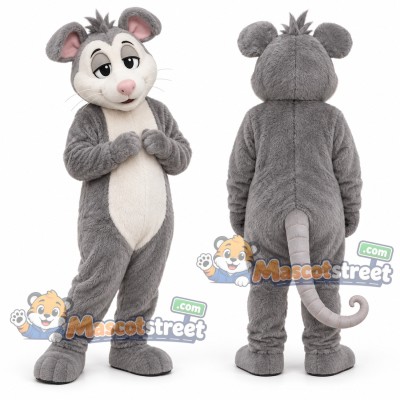 Gray Opossum Mascot Costume Gray Opossum Mascot Costume