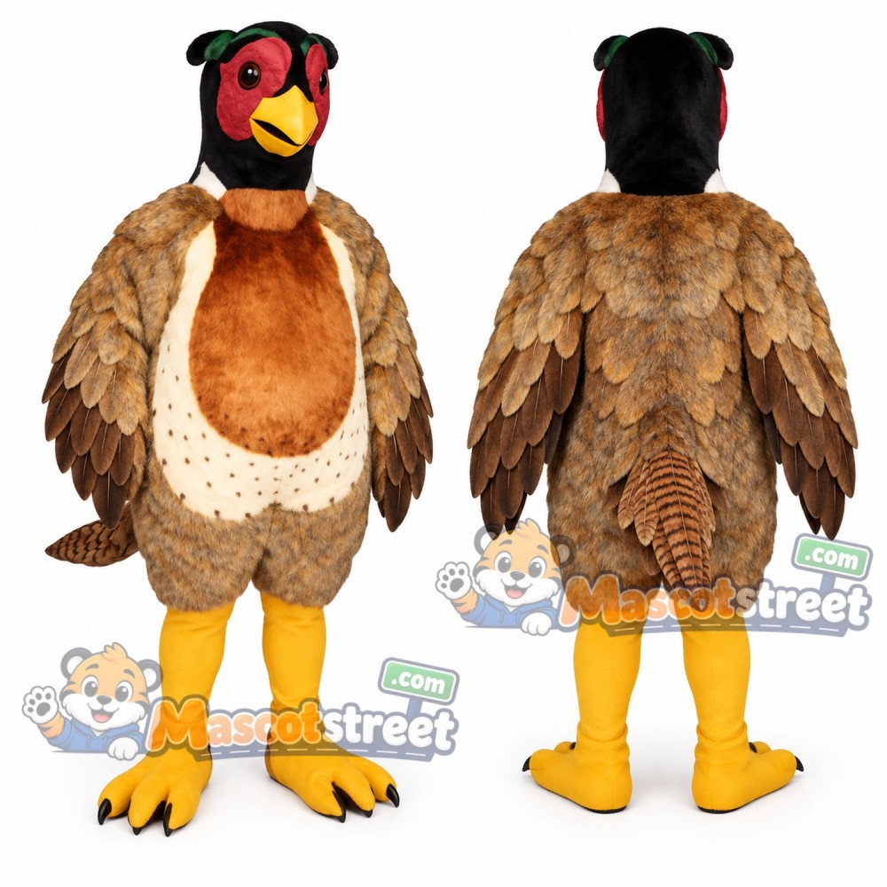 Brown Pheasant Mascot Costume
