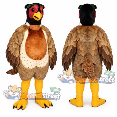 Brown Pheasant Mascot Costume