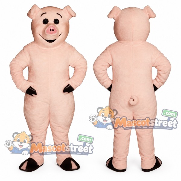 Pink Pig Mascot Costume