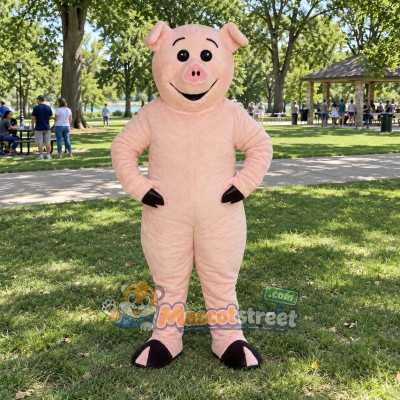 Pink Pig Mascot Costume