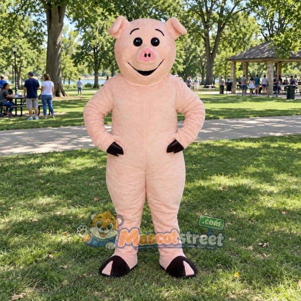 Pink Pig Mascot Costume