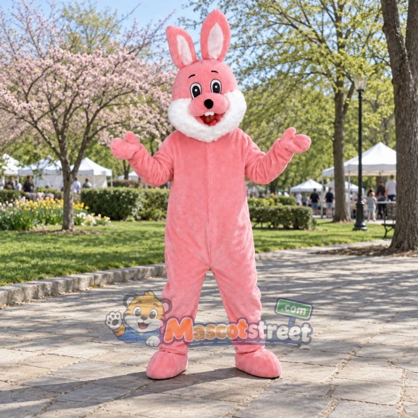 Pink Rabbit Mascot Costume