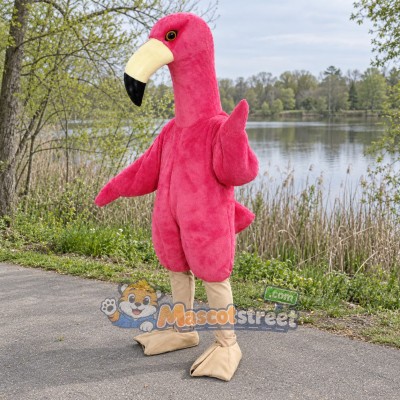 Pink Flamingo Mascot Costume