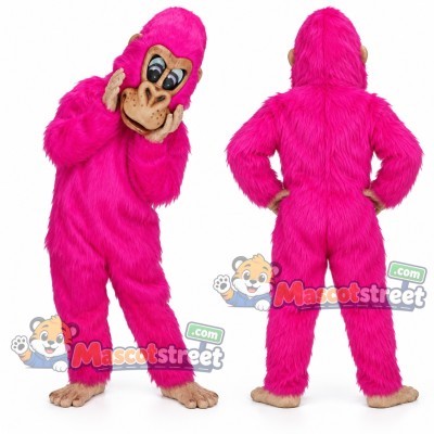 Pink Gorilla Mascot Costume Pink Gorilla Mascot Costume