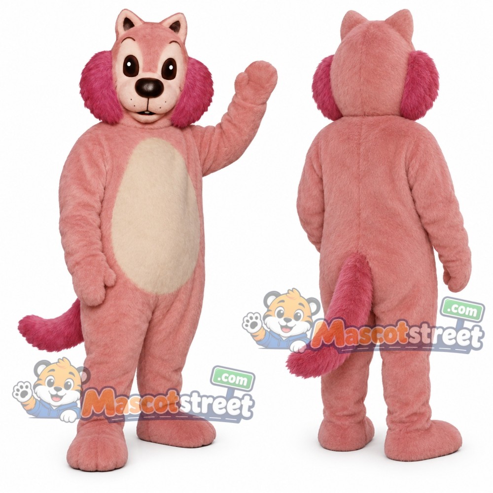 Pink Mink Mascot Costume
